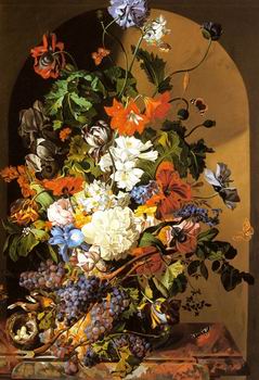 Floral, beautiful classical still life of flowers.130